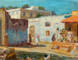 Straatscène in Tanger, 1914
